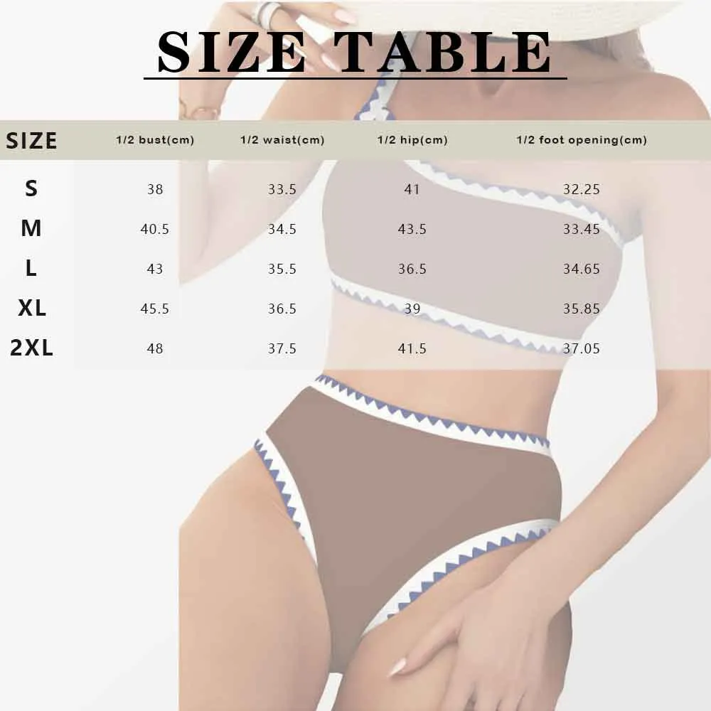 #Plus Size Halter Trikini-Custom Face Hawaiian Plus Size Swimsuit String Link Halter Tie Side Low Waisted Triangle Bikini Personalized Bathing Suit