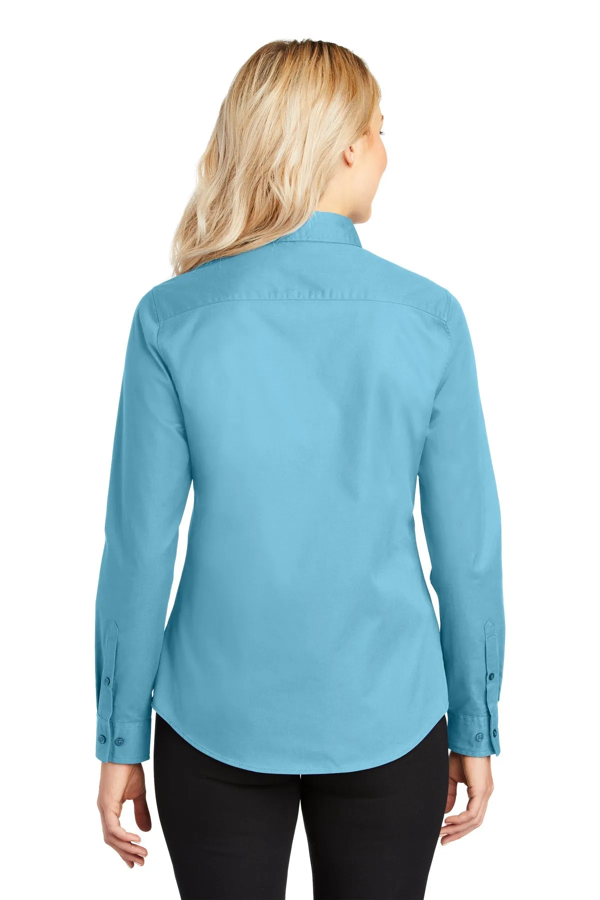 Port Authority Ladies Branded Easy Care Shirts, Maui Blue