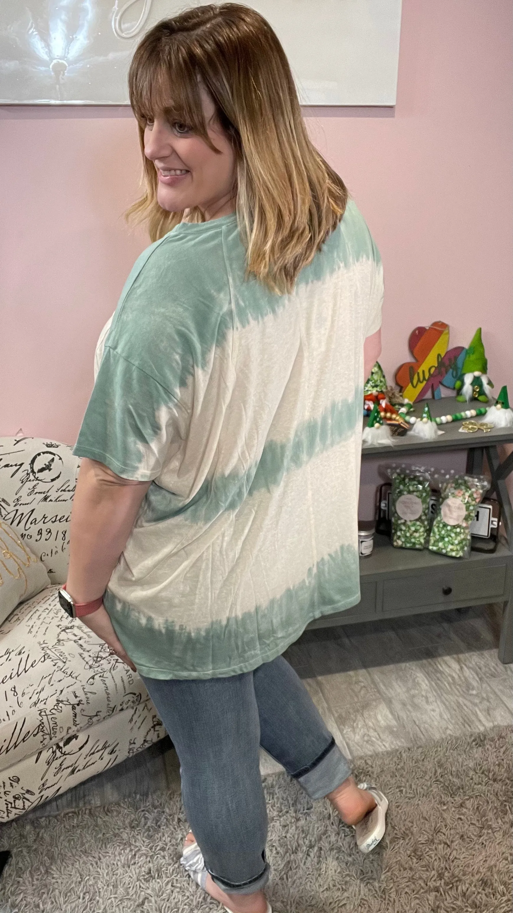 Relaxed Fit Wave Washed Tunic