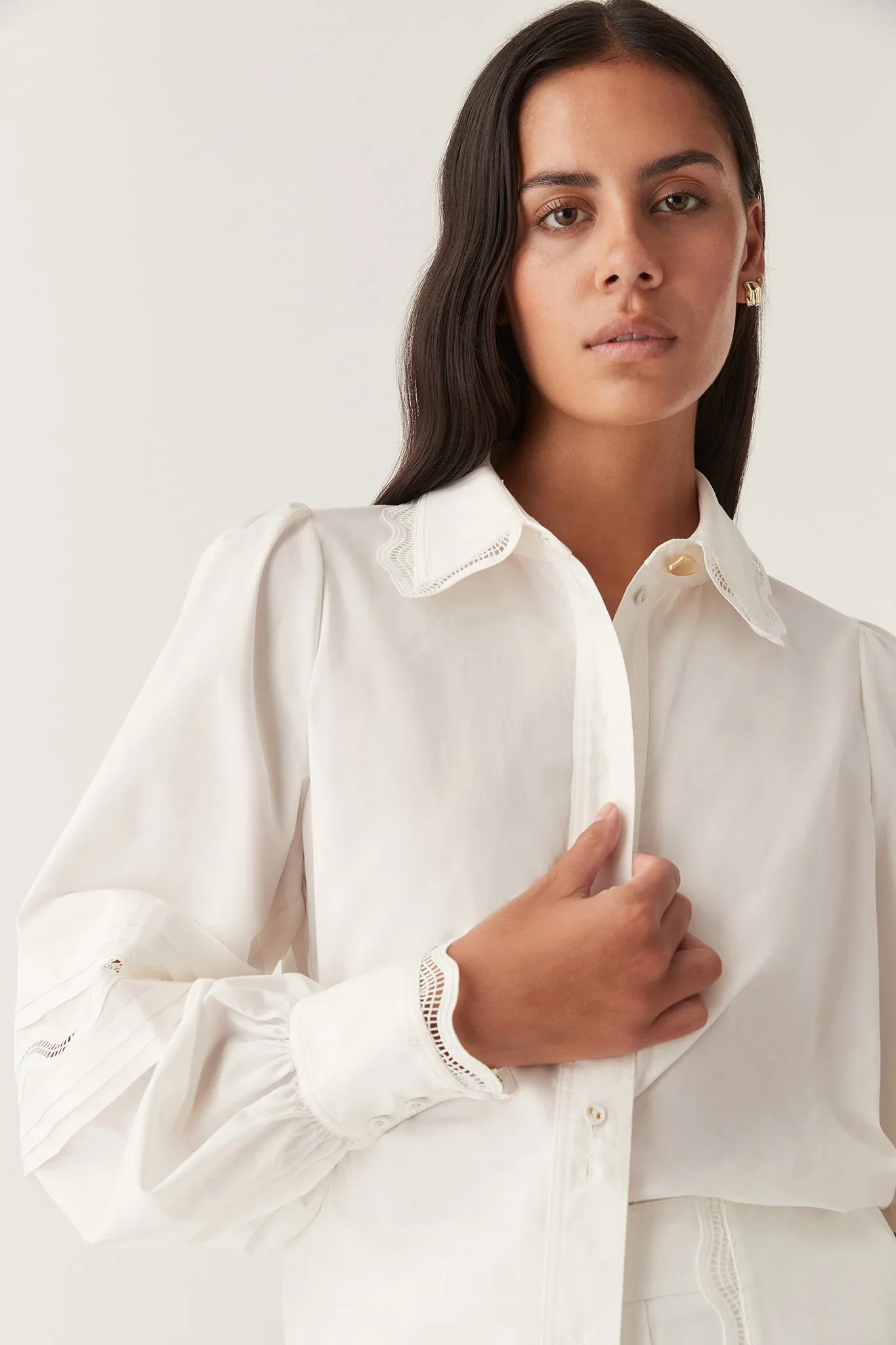 Reva Wave Trim Blouse