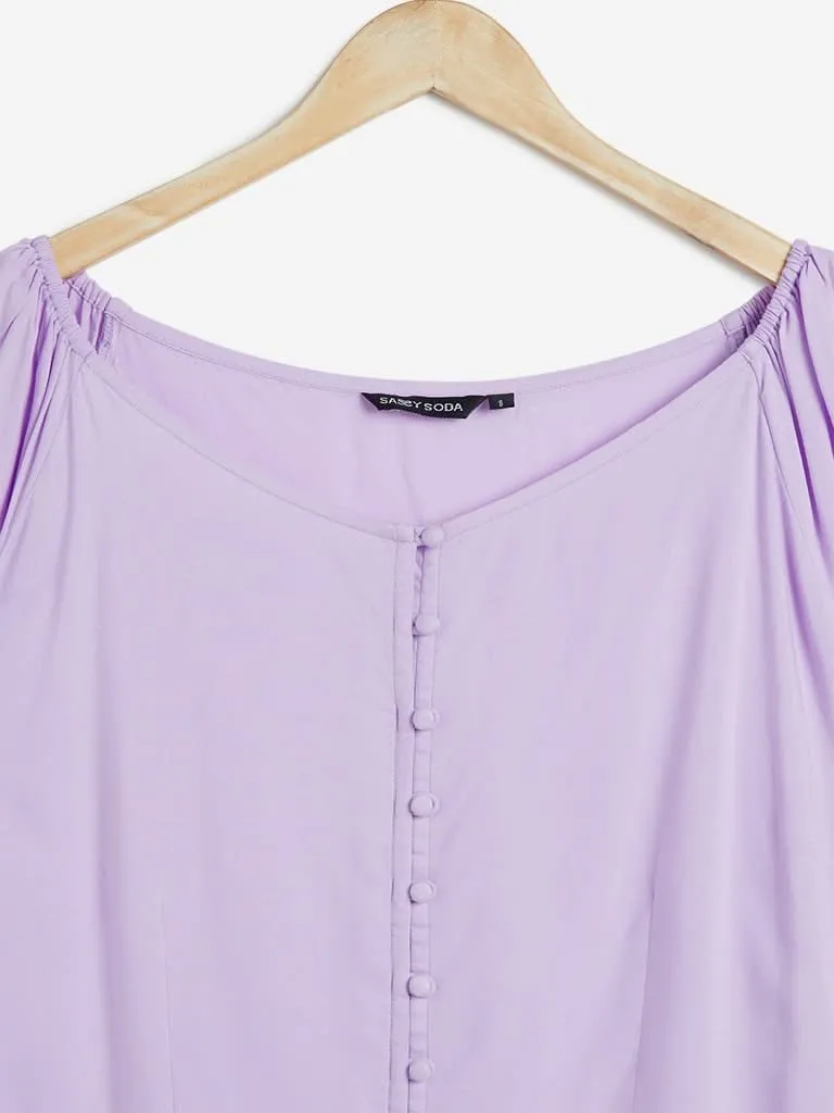 Sassy Soda curves Lilac Top