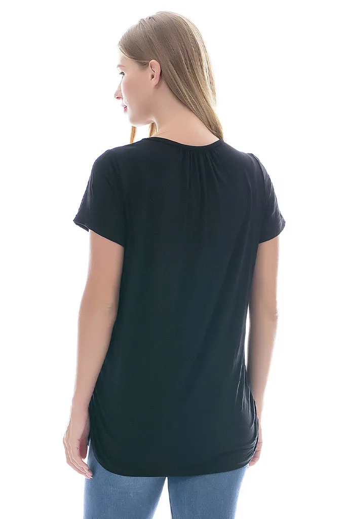 Smallshow Short Sleeve Maternity Nursing Tops