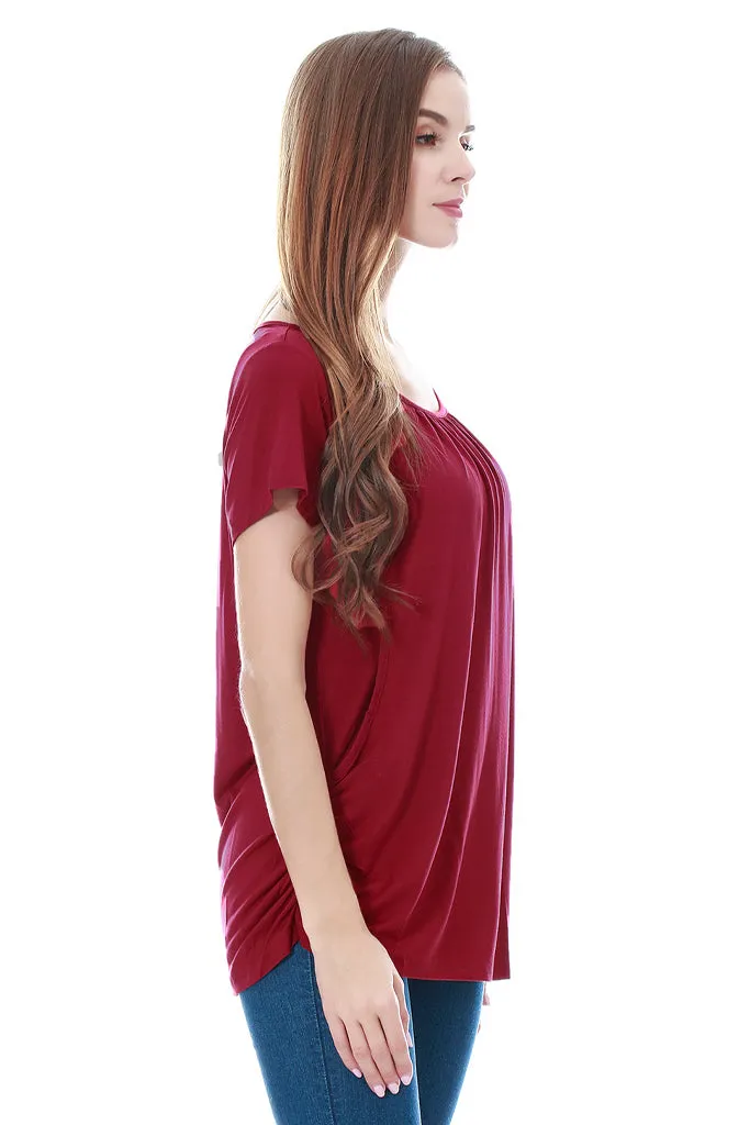 Smallshow Short Sleeve Maternity Nursing Tops