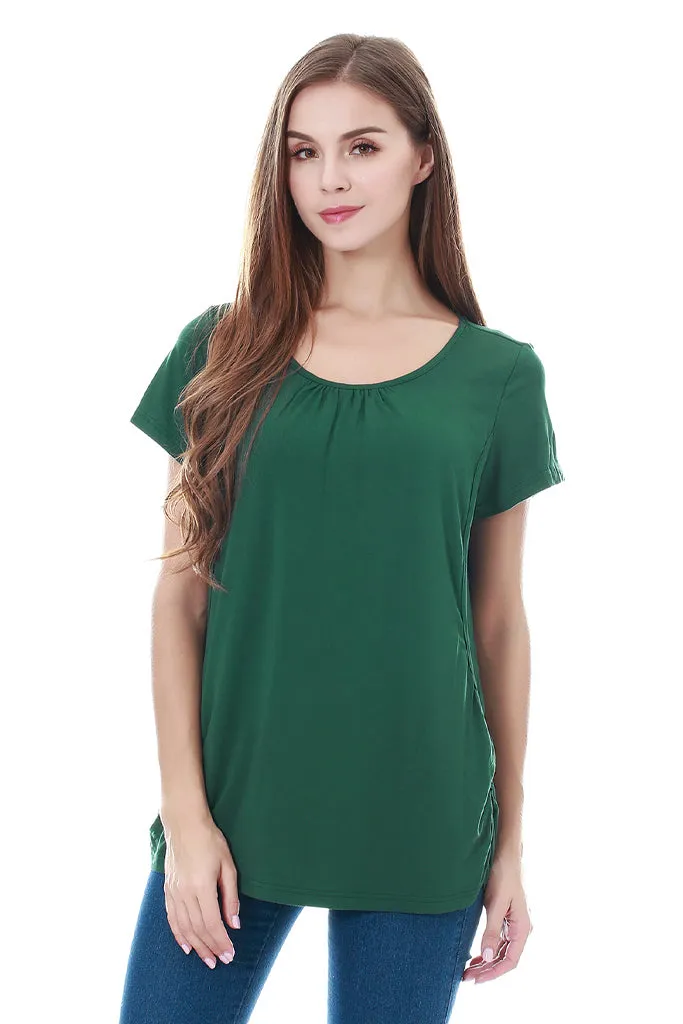 Smallshow Short Sleeve Maternity Nursing Tops