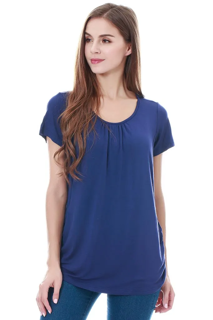 Smallshow Short Sleeve Maternity Nursing Tops