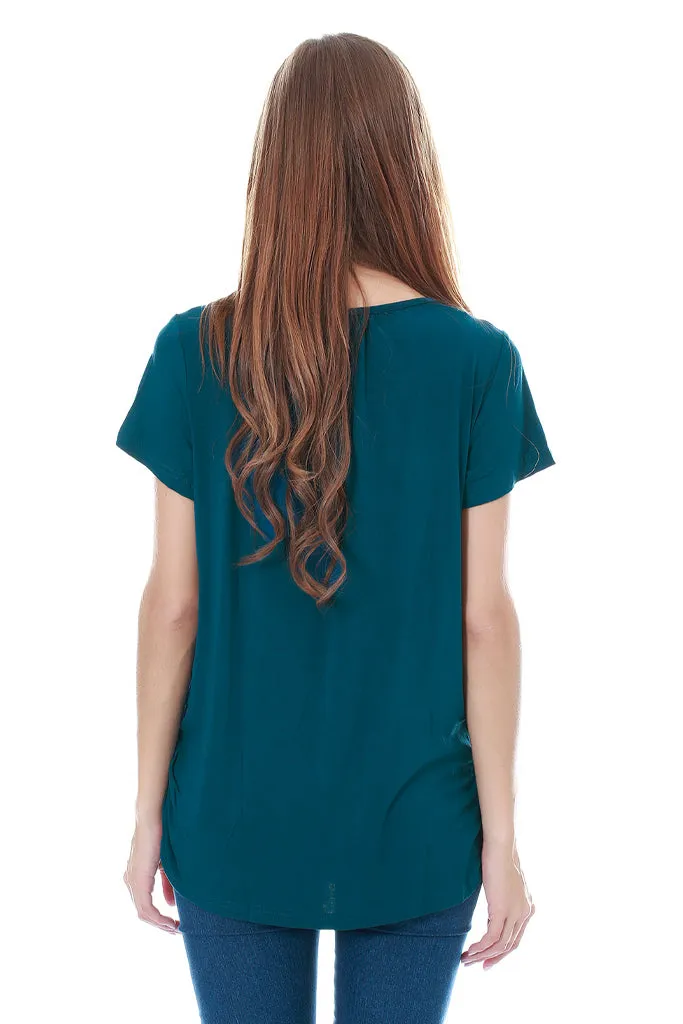 Smallshow Short Sleeve Maternity Nursing Tops