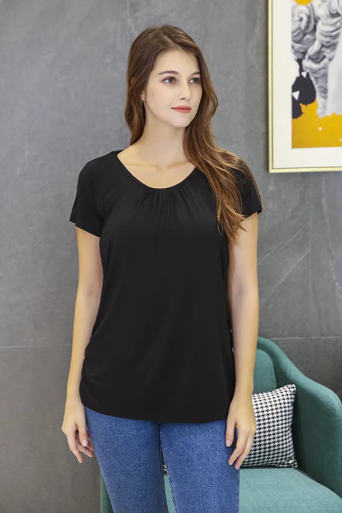 Smallshow Short Sleeve Maternity Nursing Tops