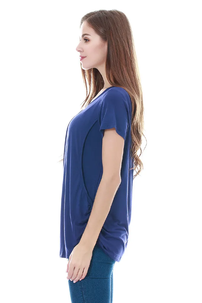 Smallshow Short Sleeve Maternity Nursing Tops