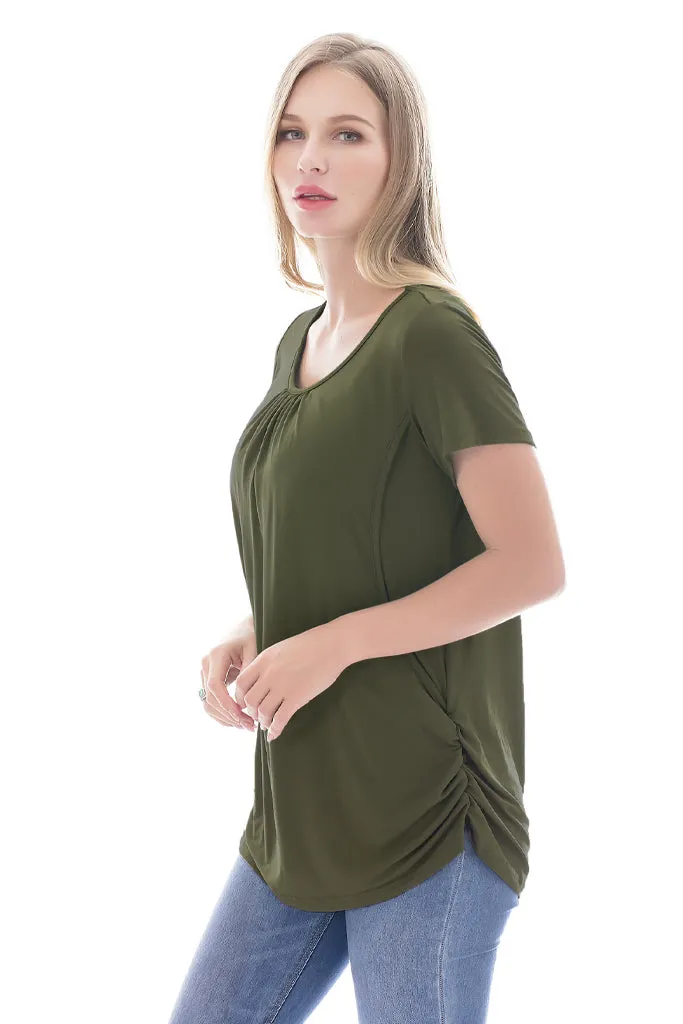 Smallshow Short Sleeve Maternity Nursing Tops