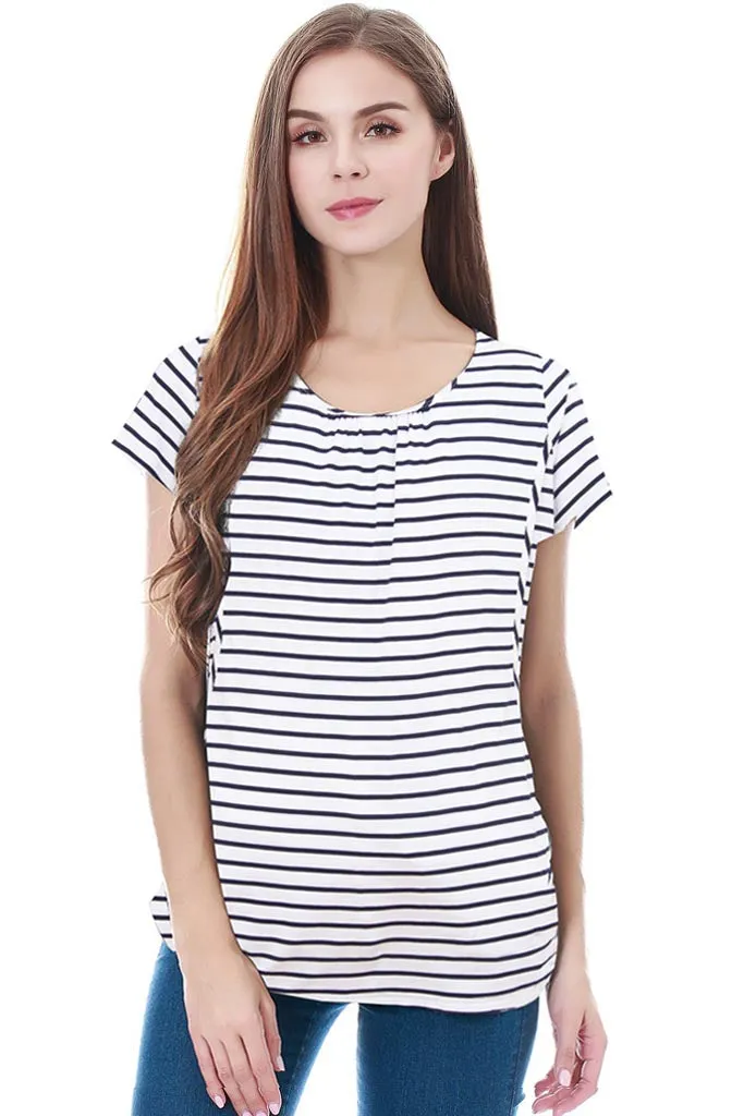 Smallshow Short Sleeve Maternity Nursing Tops