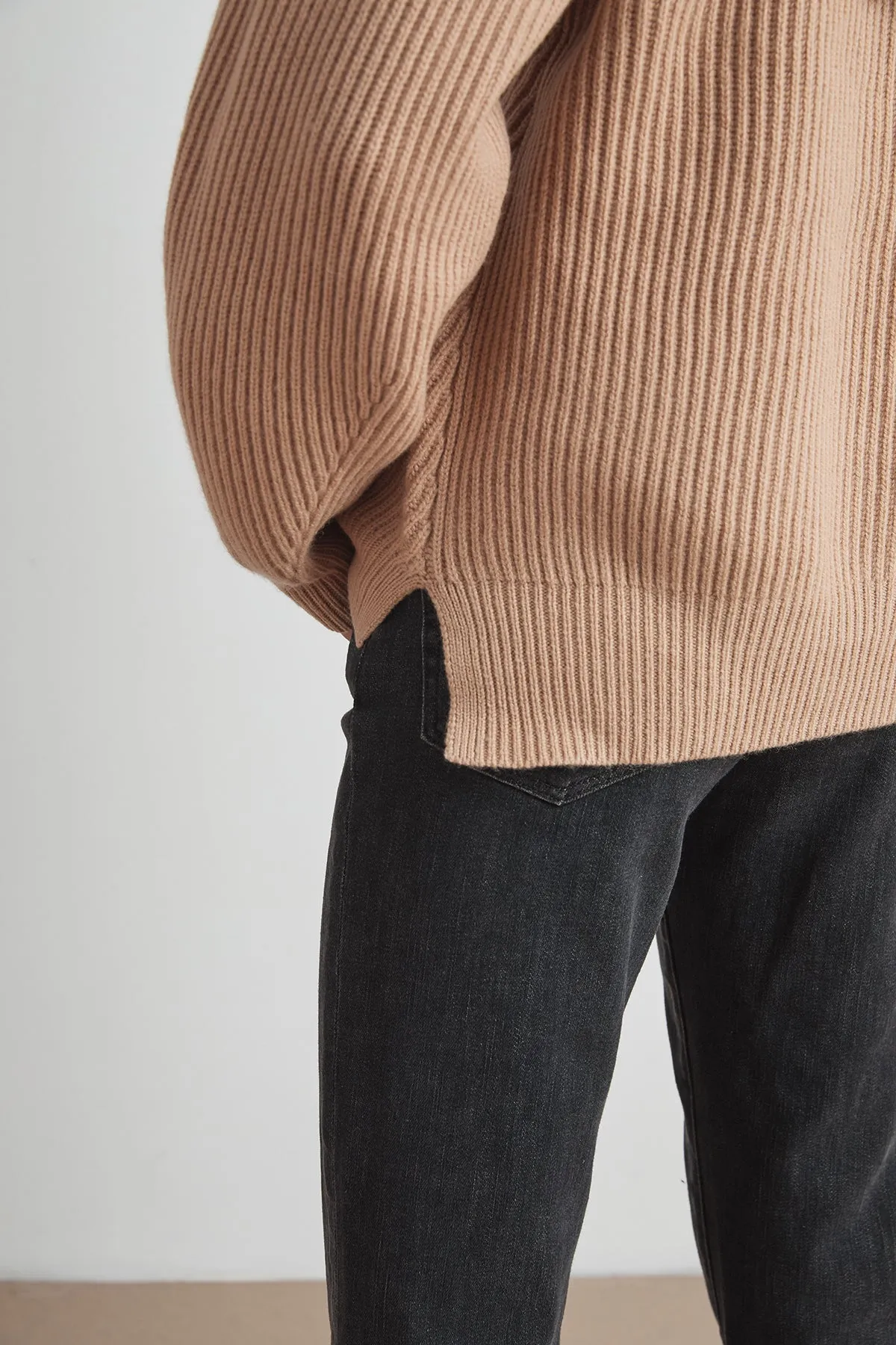 SOPHIE WOOL CASHMERE TEXTURED SWEATER