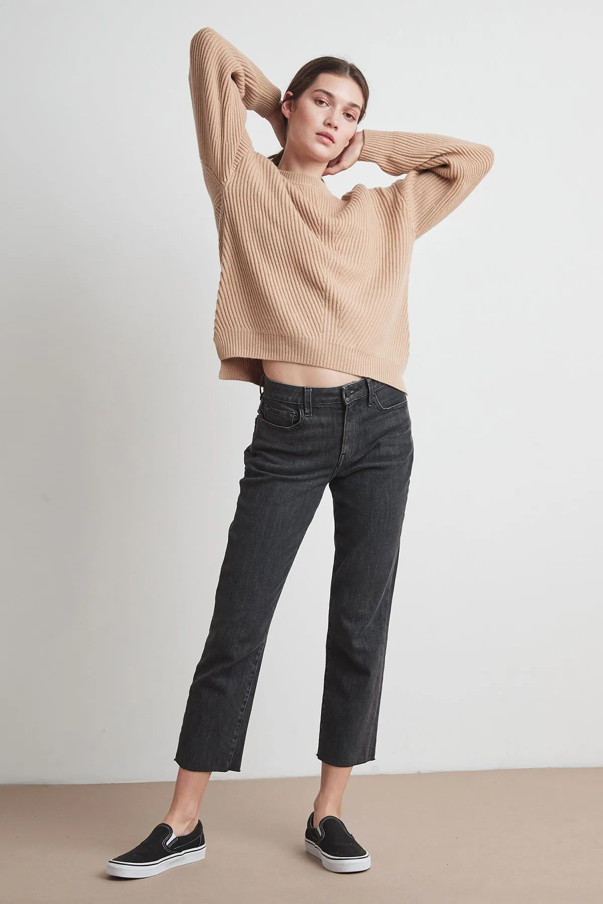 SOPHIE WOOL CASHMERE TEXTURED SWEATER