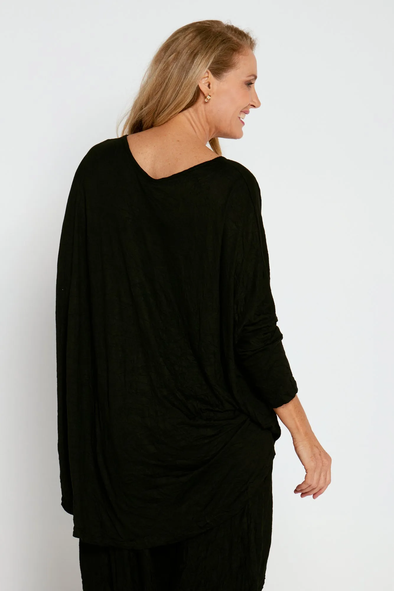 V Neck Celia Top - Black