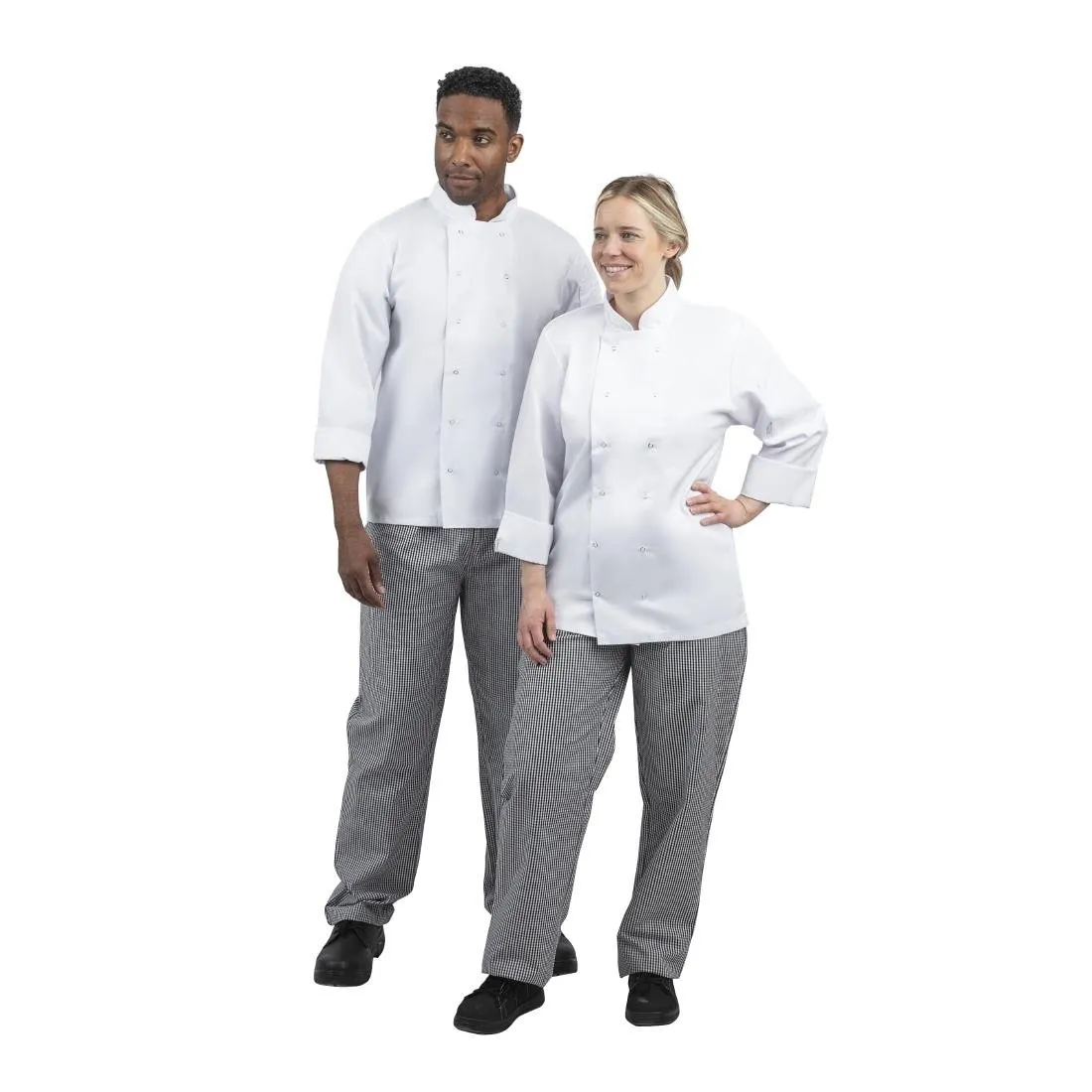 Whites Unisex Vegas Chefs Trousers Black and White Check 2XL - DL712-XXL