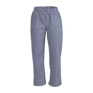 Whites Unisex Vegas Chefs Trousers Small Blue and White Check L