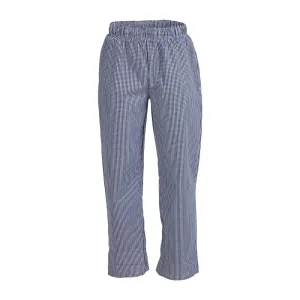 Whites Unisex Vegas Chefs Trousers Small Blue and White Check M - B311-M