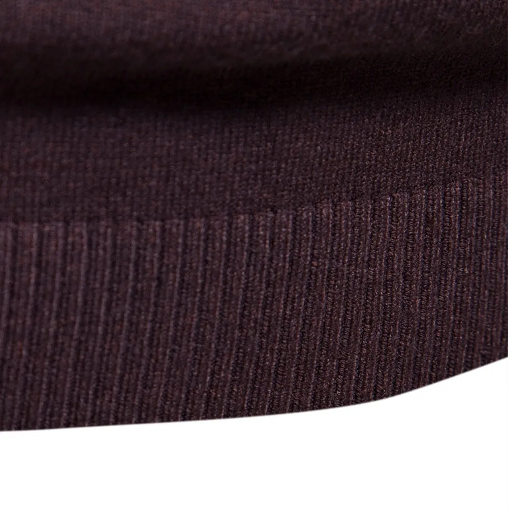 Winter Men Turtleneck Sweater Casual Solid Color Warm