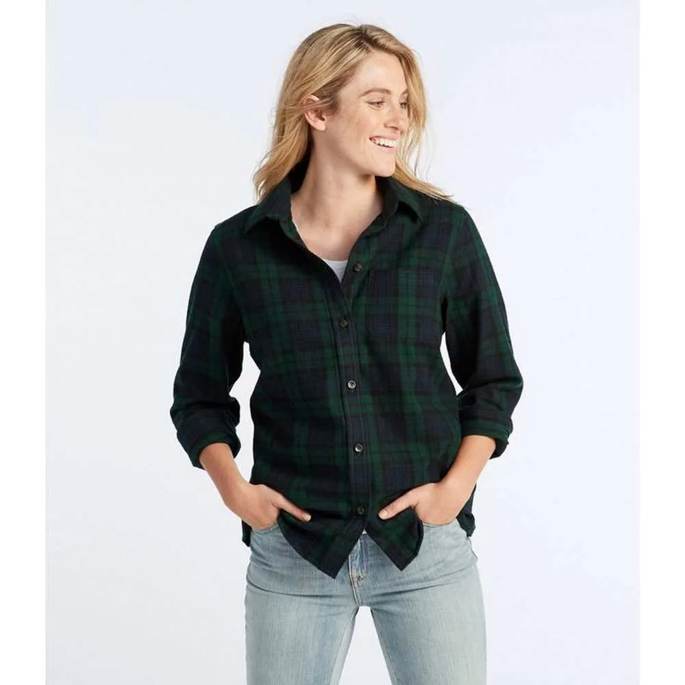 Women's Scotch Plaid Long-Sleeve Shirt